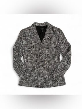 Women’s Aqua Tweed Blazer Grey/White/Black/Metallic Size XS